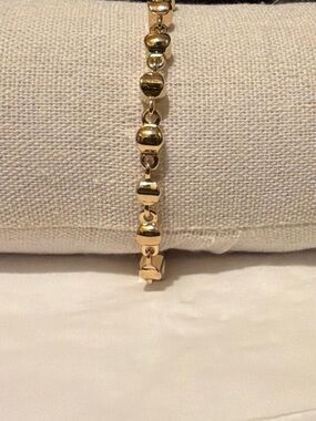 18k Gold plated Bead Link Bracelet - Women's Jewelry